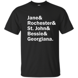 Jane Eyre Character List Classic Literature T-shirt
