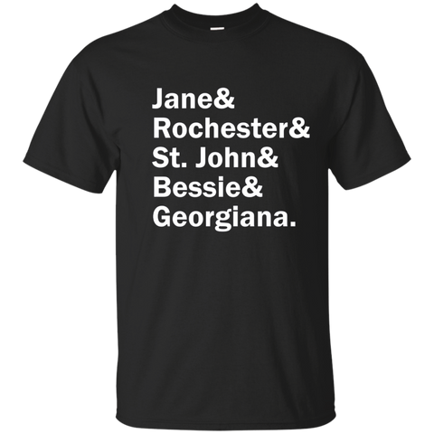 Jane Eyre Character List Classic Literature T-shirt