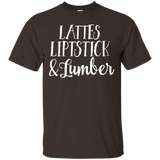 Woman Carpenter Tshirt,Woodworker Tee,Lipstick Lumber Tee_Black