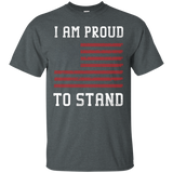 I Am Proud To Stand I Don't Kneel Distressed T-shirt_black