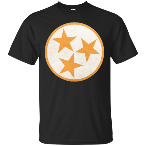 Tennessee Distressed Big State Flag White and Orange Vintage_Black