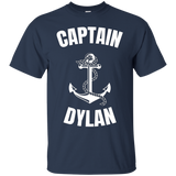 Captain Dylan T-shirt Personalized Boat Captain Shirt_black=