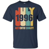 Retro July 1996 T-Shirt 21 yrs old Bday 21st Birthday Tee_Black