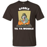 Gobble Til Ya Wobble Turkey T-shirt_black