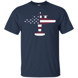 American Flag T Shirt For Kids. Army Gifts For Air Force Men_black