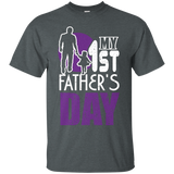 My First Fathers Day T-shirt Mens First Time Dad Shirt_black=