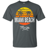 Miami Beach Florida Vintage T Shirt Retro Beach Style_Black