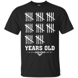 Tally Marks Tee-Funny 40 Years Yrs Old 40th Birthday T-Shirt_Black