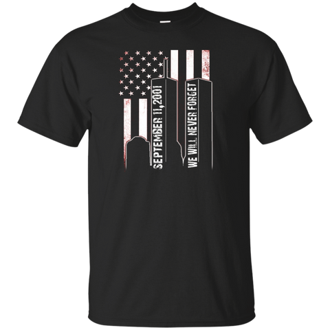 September 11 2001 We Will Never Forget Patriot Day Shirt_Black