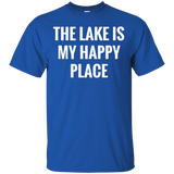 The Lake is My Happy Place T Shirt- Classic Fit T Shirt_Black