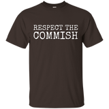 Respect the Commish Fantasy Football Commissioner T-Shirts_Black