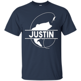 Justin Fishing Name Pocket T-shirt First Name Monogram_black=