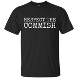 Respect the Commish Fantasy Football Commissioner T-Shirts_Black