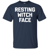 Resting Witch Face T-Shirt funny saying halloween costume_Black