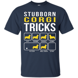 Stubborn Corgi Tricks Funny T-Shirt_Black