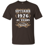 September 1976 - 41th Birthday Gifts Funny Tshirt_Black