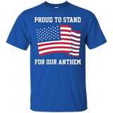 I Am Proud To Stand For Our Anthem I Don't Kneel Flag Tee_black