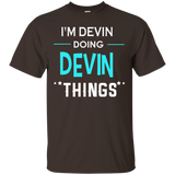 I'm Devin Doing Devin Things Funny First Name T-shirt_black=