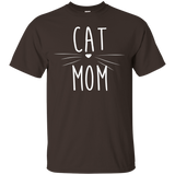 Womens Funny Cute Cat Mom Tee Shirt Best Cat Mom_Black