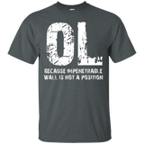 Offensive Lineman Because Impenetrable Wall quote t-shirt_Black