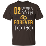 02 Years Down, Forever To Go Couple Anniversary Tshirts_black