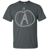 Letter A Pumpkin Name Initials Monogram T-shirt_black=