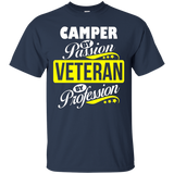 Camper By Passion Veteran By Profession T Shirt_black