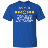 WALDPORT OREGON Solar Eclipse Souvenir Gift T Shirt_Black