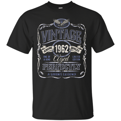 Vintage Premium Made In 1962 T-Shirt 55th Birthday Gift_Black