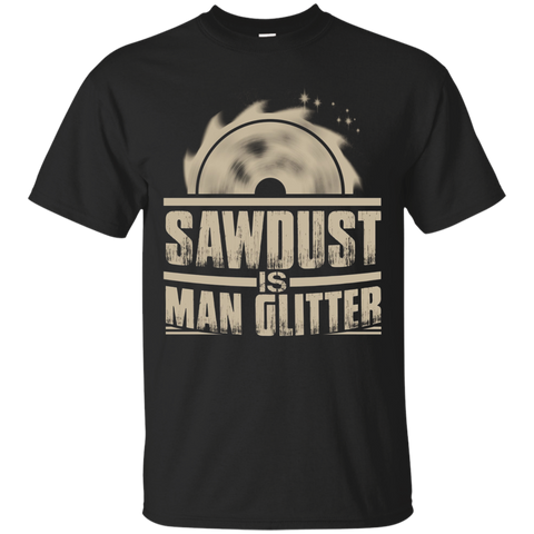 Sawdust is man glitter shirt_Black