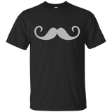 Curly Gray Mustache T-shirt_black=