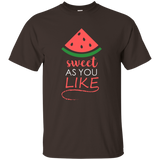 Sweet As You Like - Funny, Melon Fruit, Watermelon T Shirt_Black