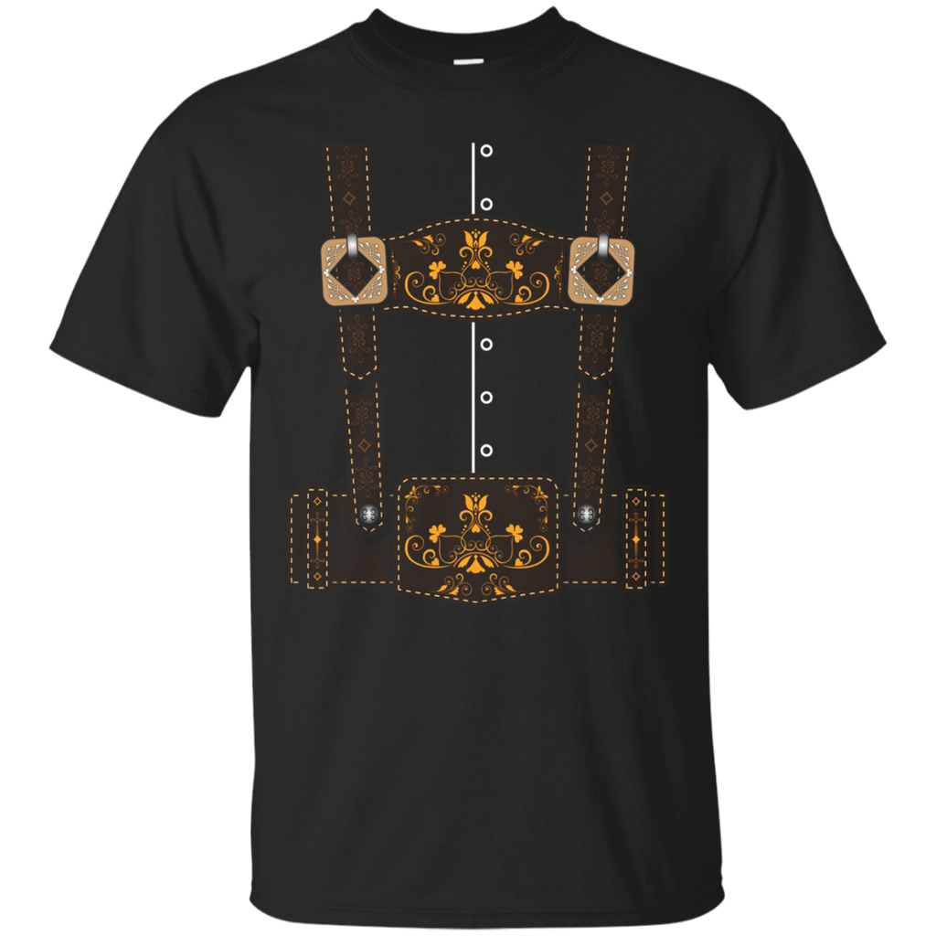 Oktoberfest Funny Lederhosen Bavarian T-Shirt_Black