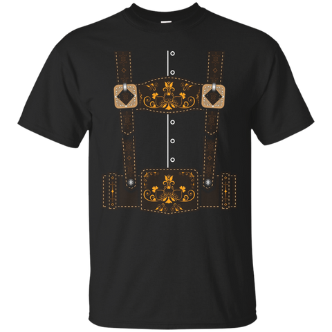 Oktoberfest Funny Lederhosen Bavarian T-Shirt_Black