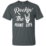 ROCKING THE AUNT LIFE T-Shirt Awesome Aunt Shirt Gift_Black