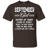 September Girl Hated By Many Loved By Plenty T-Shirt_Black