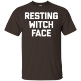 Resting Witch Face T-Shirt funny saying halloween costume_Black