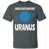 Where Farts Come From Uranus Universe Solar System T-Shirts_Black