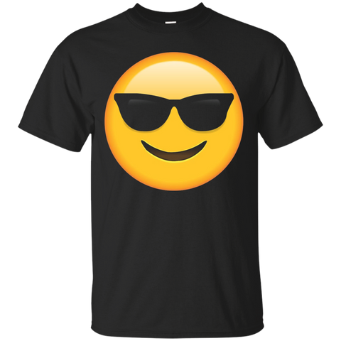 Glass Emoji Face T Shirt Emoticon Glasses Face Smile T Shirt_black=