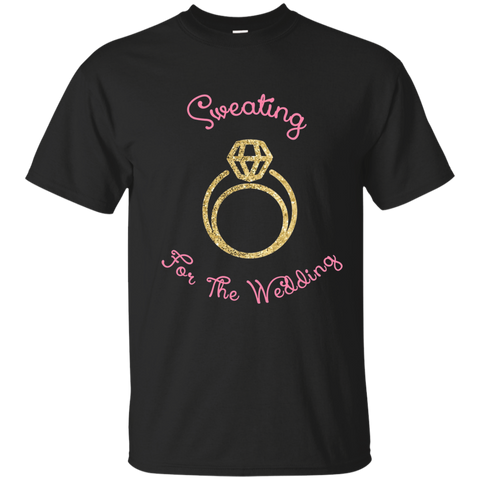 Sweating For The Wedding Engagement Ring T-Shirt_Navy