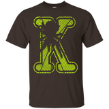 Halloween Letter K Texture Spidersilk Neon T-shirt_black=