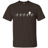 Jesus Shirts Christian Heartbeat Cross T-shirts