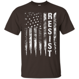 RESIST. Anti Trump American Flag #RESIST T-Shirt_Black