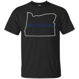 Oregon Thin Blue Line Police T-Shirt_Black