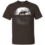 Lone Wolf Moon Wolf T-shirt Vu_black=