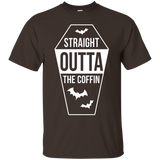 Straight Outta The Coffin Funny Halloween T-shirt_black=