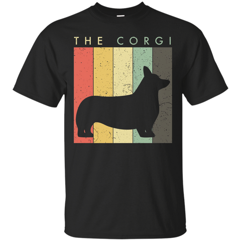 Retro Vintage Corgi Tshirt_Black