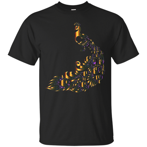 Iridescent Multi-colored Metallic Peacock T-shirt