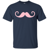 Curly Pink Mustache T-shirt_black=