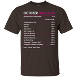 October Girl Facts T-shirt Libra Zodiac Sign_Black